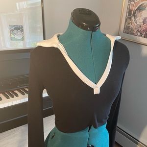 Black and white long sleeve top from garage